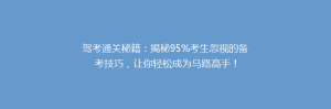 驾考通关秘籍：揭秘95%考生忽视的备考技巧，让你轻松成为马路高手！
